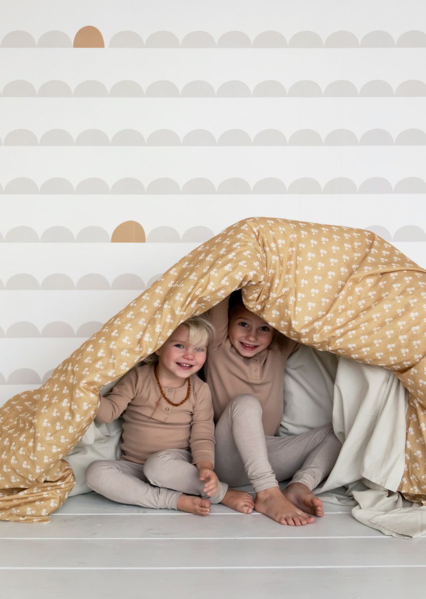 Papier peint chambre enfant Arches - Gris &amp; ocre