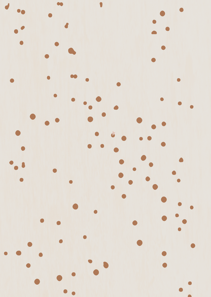 Papier peint chambre enfant confettis - Beige &amp; Marron