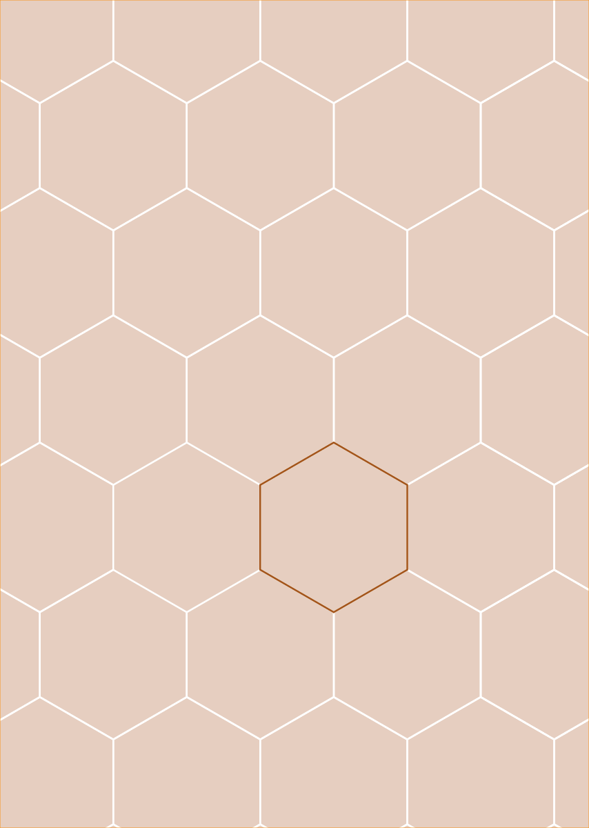 Kinderkamerbehang Honeycomb - Nude roze &amp;amp; Wit