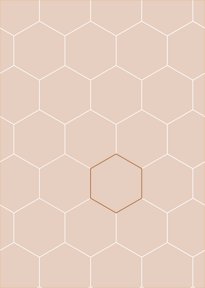 Kinderkamerbehang Honeycomb - Nude roze &amp;amp; Wit