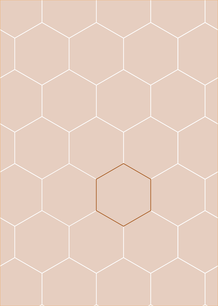 Kinderkamerbehang Honeycomb - Nude roze &amp; Wit