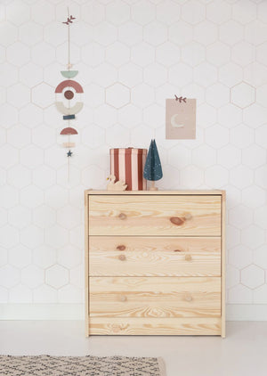 Kinderkamer behang Honeycomb - Beige &amp; Wit