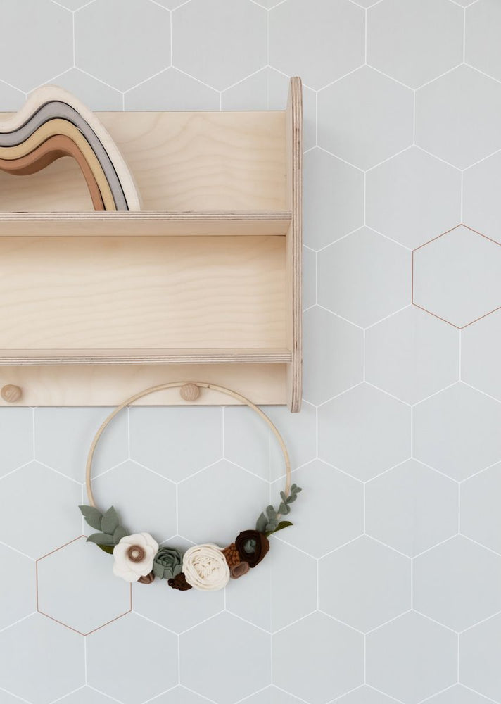 Kinderkamerbehang Honeycomb - Saliegroen &amp; Wit