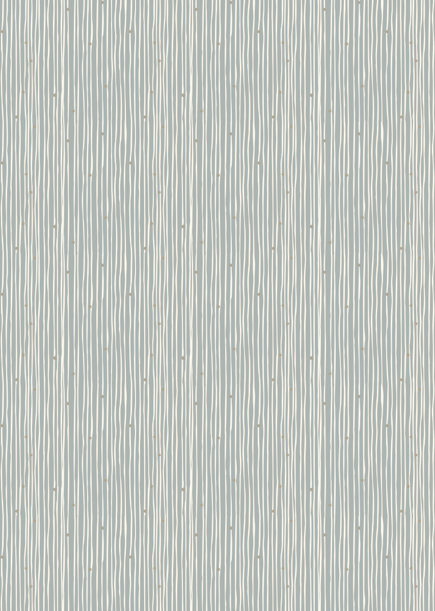 Papier peint chambre enfant ligné Bleu &amp; Blanc