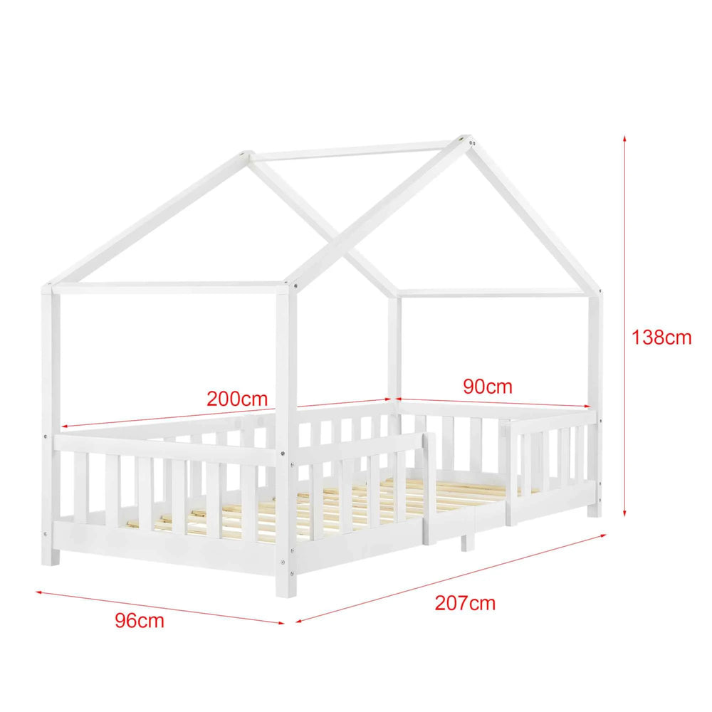 Cabinebed met slagboom - 90x200 cm - Wit