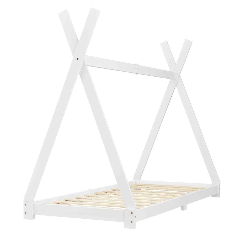 Lit tipi 90x200cm - Montessori - Blanc