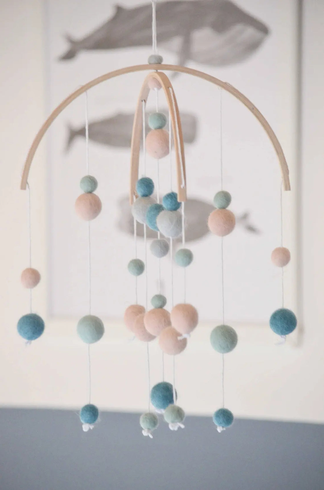 Mobile Montessori Bleu & Rose