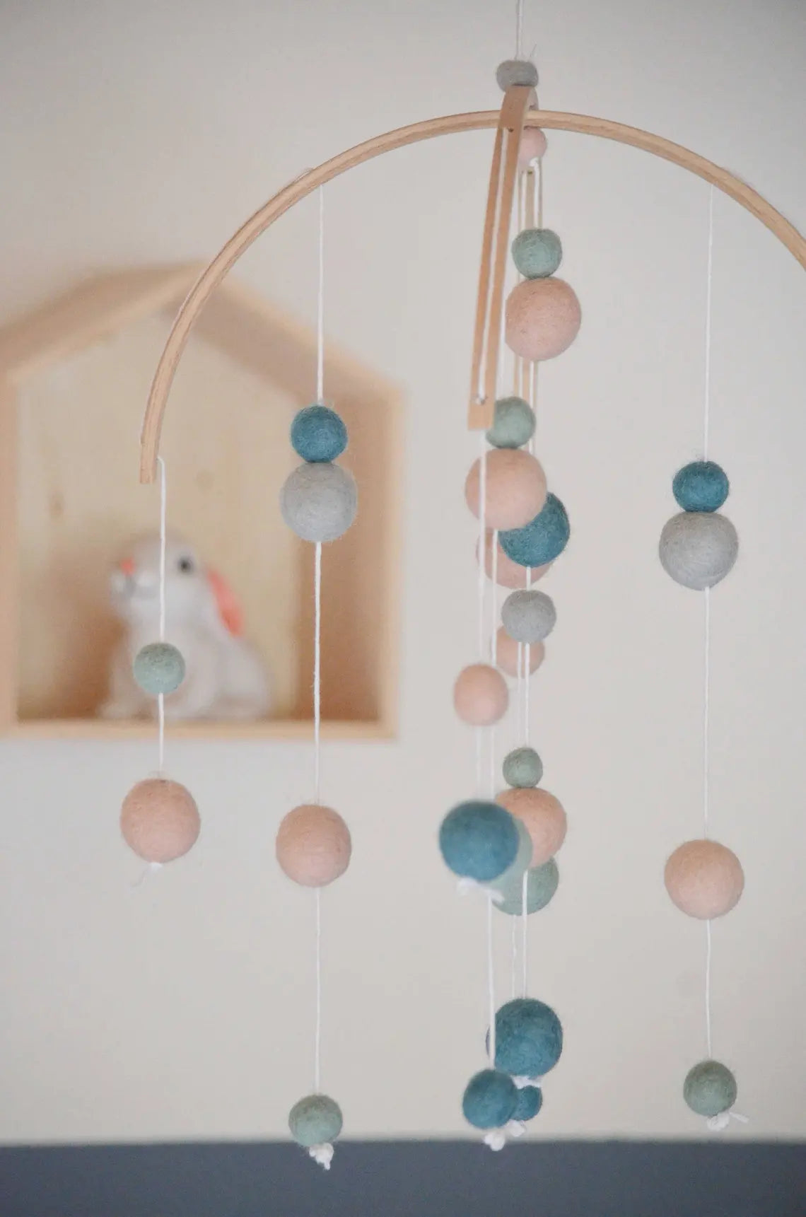 Mobile Montessori Bleu &amp; Rose