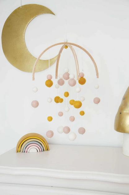 Mobiel Montessori Wit &amp;amp; Mosterdgeel