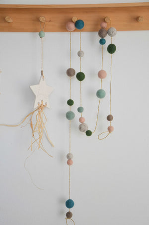 Guirlande chambre enfant - Vert & Rose