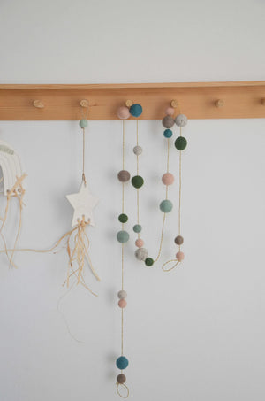 Guirlande chambre enfant - Vert & Rose