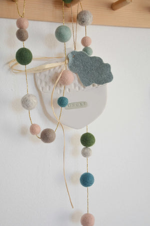 Guirlande chambre enfant - Vert & Rose