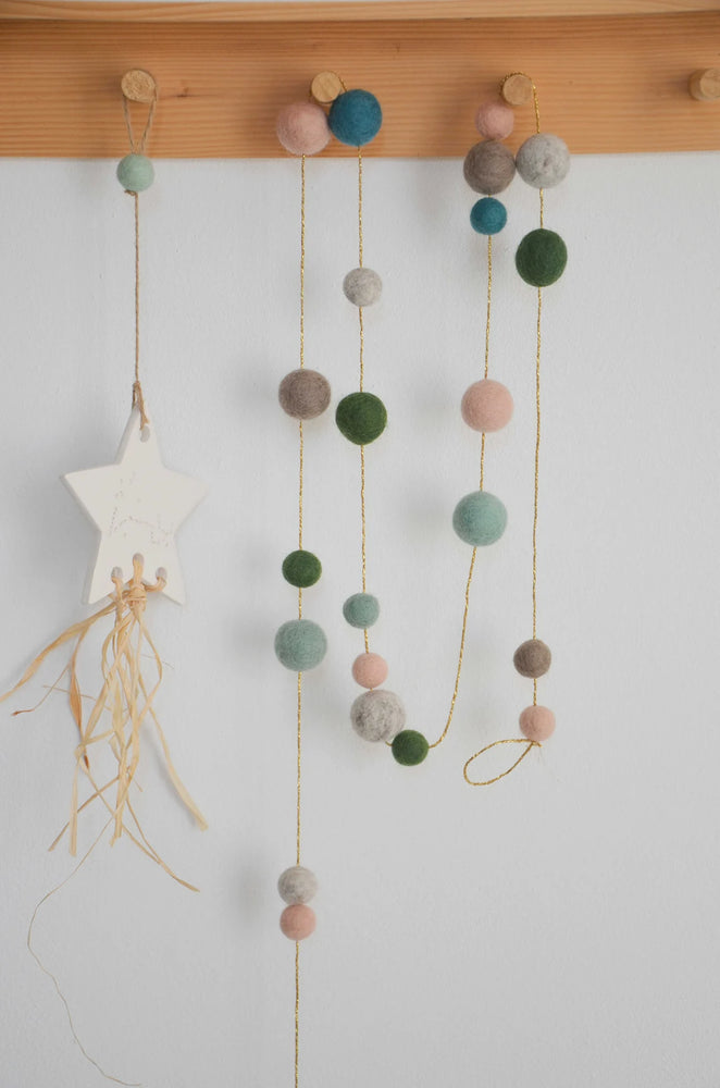 Guirlande chambre enfant - Vert & Rose