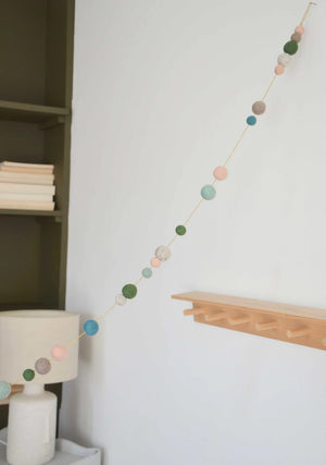 Guirlande chambre enfant - Vert & Rose