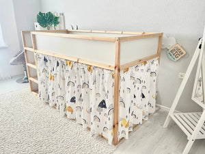 Tenda da letto bianca Ikea Kura con motivo