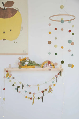 Guirlande chambre enfant - Ocre & Rose