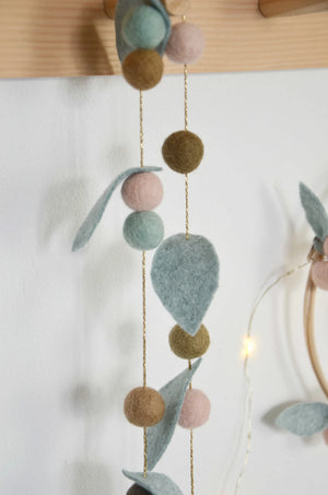 Guirlande chambre enfant - Vert & Rose