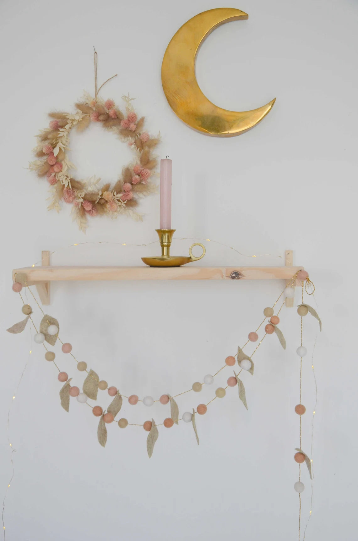 Guirlande chambre bébé rose Vert &amp; Blanc