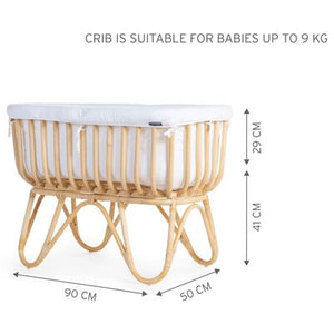 Berceau en rotin avec matelas