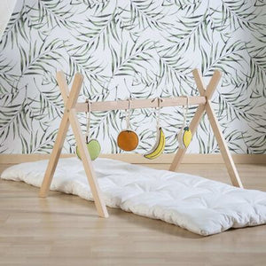 Support couffin en bois naturel