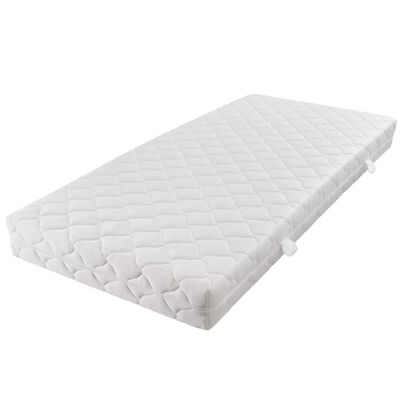 Schuimmatras voor kinderen met gewatteerde hoes 90x200 cm