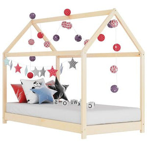 Lit cabane Montessori 80x160cm - Bois naturel