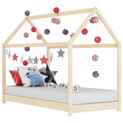 Lit cabane Montessori 90x200cm - Bois naturel