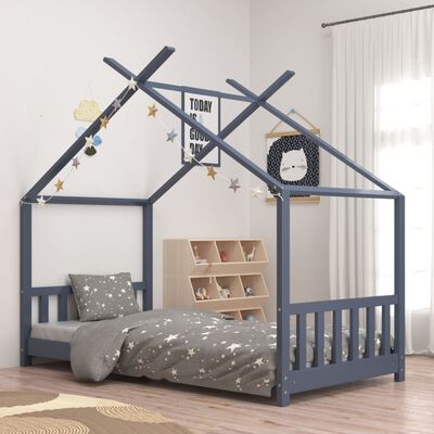 Hutbed 70x140cm - Grijs/Blauw