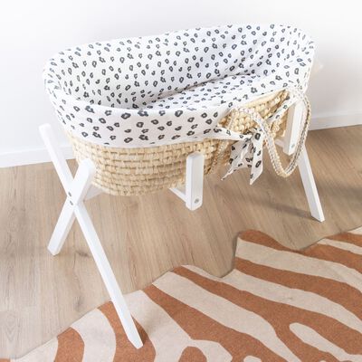 Couffin avec matelas &amp; housse motif léopard