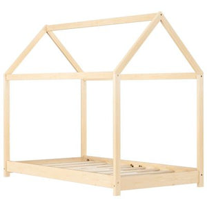 Lit cabane Montessori 80x160cm - Bois naturel