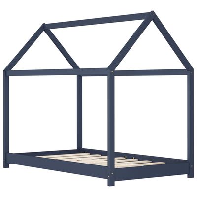 Montessori kajuitbed 70x140cm - Grijs/Blauw