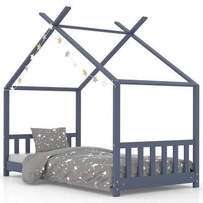 Hutbed 70x140cm - Grijs/Blauw