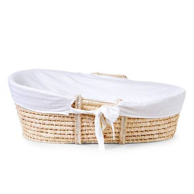 Couffin avec matelas &amp; housse blanc cassé