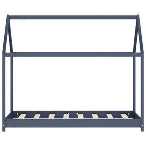 Lit cabane Montessori 90x200cm - Gris/bleu