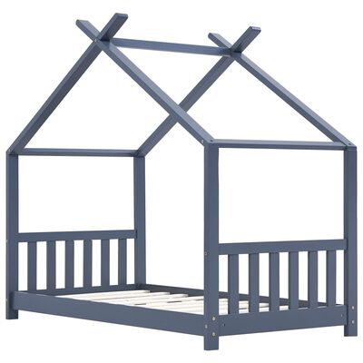 Hutbed 70x140cm - Grijs/Blauw