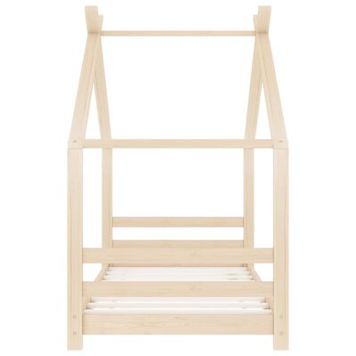 Lit cabane en bois naturel 80x160cm