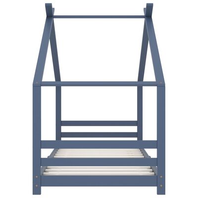 Lit cabane 90x200cm - Gris/Bleu