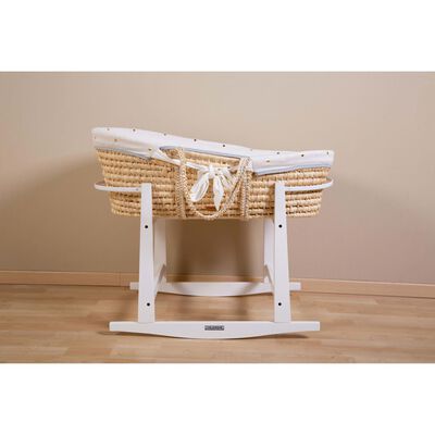 Couffin avec matelas & housse motif pois dorés