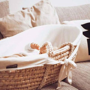 Couffin avec matelas & housse blanc cassé