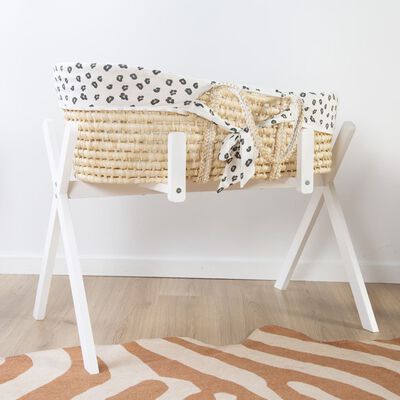 Couffin avec matelas &amp; housse motif léopard