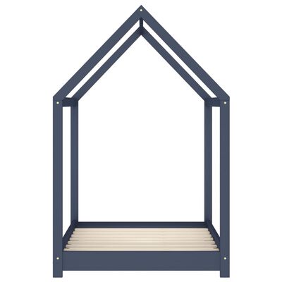 Lit cabane Montessori 80x160cm - Gris/Bleu