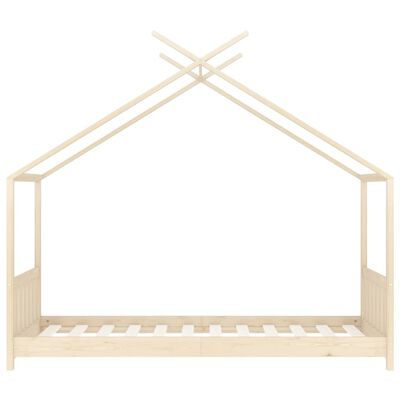 Lit cabane en bois naturel 80x160cm