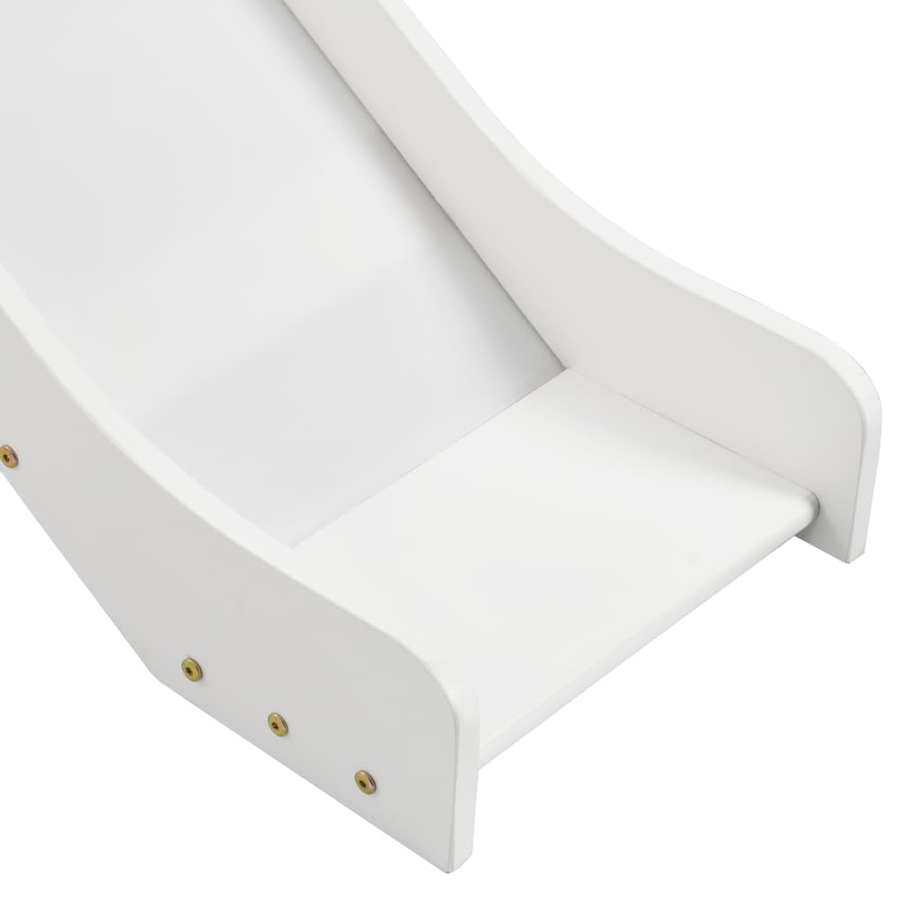 Lit cabane mezzanine avec toboggan et tente princesse - 90x200cm - Blanc