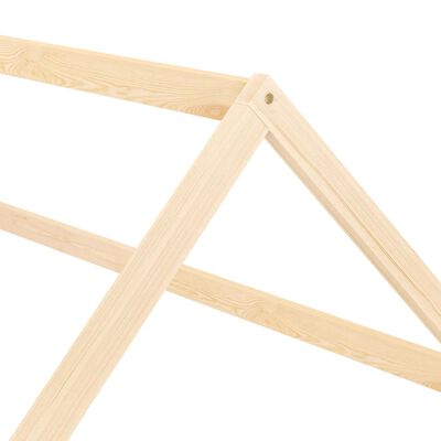 Lit cabane Montessori 80x160cm - Bois naturel