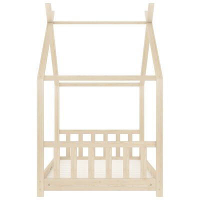 Lit cabane en bois naturel 80x160cm