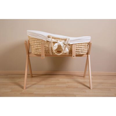 Couffin avec matelas &amp; housse blanc cassé