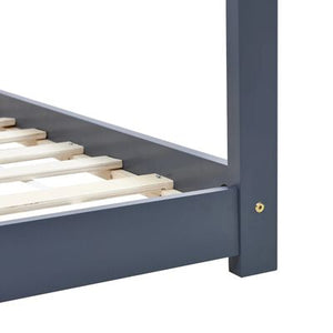 Montessori kajuitbed 80x160cm - Grijs/Blauw