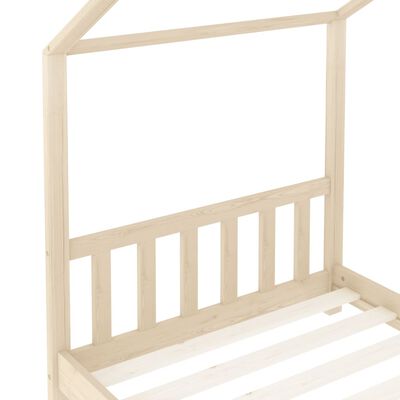 Lit cabane en bois naturel 80x160cm
