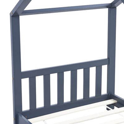 Hutbed 70x140cm - Grijs/Blauw