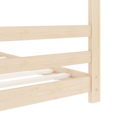 Lit cabane en bois naturel 80x160cm